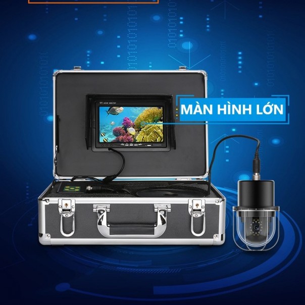 Camera quan sát dưới nước xoay 360 độ hồng ngoại HD màn hình 9 inch (100M)